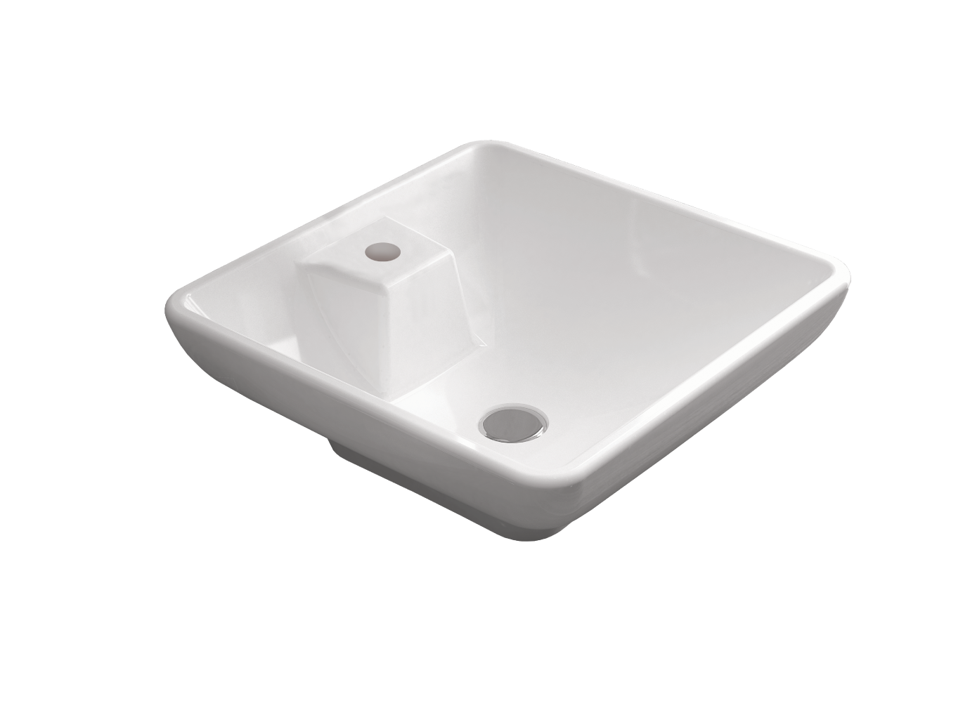 Kare Countertop Washbasin - With Mixer Hole
